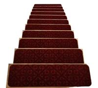 Pedate autoadesive per scale Step , Tappetino for scale autoadesivo for interni, zerbino 20x76 cm multicolore(Red,1pc)