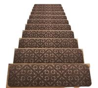 Pedate autoadesive per scale Step , Tappetino for scale autoadesivo for interni, zerbino 20x76 cm multicolore(Coffee,10pc)