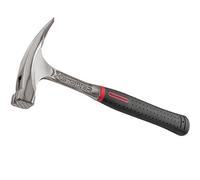 Peddinghaus 5133090000 martello carpentiere '"Xstriker 850 g Rough Face magnetico con manico in plastica, colore: Argento/Nero