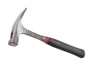 Peddinghaus 5133090000 martello carpentiere '"Xstriker 850 g Rough Face magnetico con manico in plastica, colore: Argento/Nero
