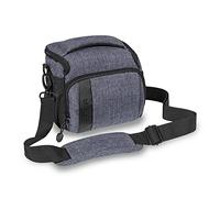 PEDEA Borsa per macchina fotografica *Fashion* grigia 17 x 20 x 13cm (LxHxP) - Borsa per fotocamera reflex - Borsa per macchina fotografica grande - Borsa a tracolla - Fotocamera di sistema