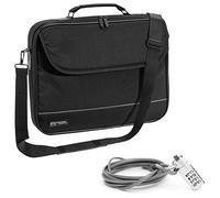 PEDEA borsa per PC portatile "Fair" Borsa per notebook fino a 15,6 pollici (39,6 cm) borsa con tracolla, incluso lucchetto notebook, nero