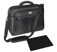 PEDEA borsa per PC portatile "Premium" Borsa per notebook fino a 15,6 pollici (39,6 cm) borsa con tracolla, incluso tappetino per il mouse, nero