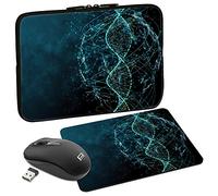 PEDEA Custodia design per notebook, 10,1 pollici, 13,3 pollici / 15,6 pollici / 17,3 pollici DNA Strings 10,1 Zoll + Maus und Mauspad