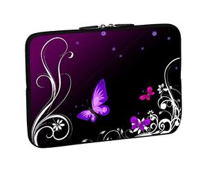 PEDEA Custodia neoprene per tablet 10,1 pollici, purple butterfly