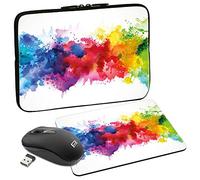 Pedea - Custodia per 10 mouse, con imbottitura, colore blu