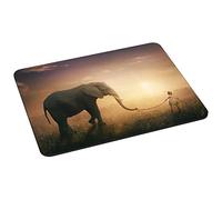 Pedea Gaming und Office - Tappetino per mouse, 220 x 180 mm, con bordi cuciti e base antiscivolo, motivo: elefante