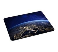 Pedea - Tappetino per mouse da gioco e ufficio, 220 x 180 mm, con bordi cuciti e fondo antiscivolo, Space Night