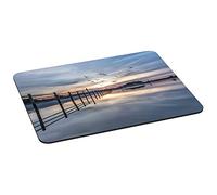 Pedea Tappetino per mouse da ufficio e gaming, 350 x 260 mm, con bordi cuciti e base antiscivolo, motivo costa