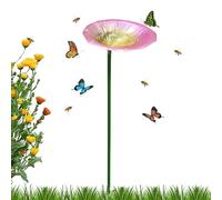 Pedestal Bird Baths - Bird Bath For Outside | Metal Garden Decor Water Station | For Deck Patio Backyard Yard Balcony Railing Ground Pool Window