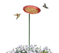 Pedestal Bird Baths - Bird Bath For Outside | Metal Garden Decor Water Station | For Deck Patio Backyard Yard Balcony Railing Ground Pool Window