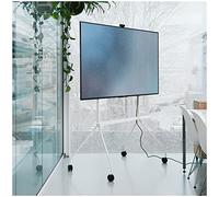 Pedestal Moon PRO Porta TV per Schermi da 40” a 75” | Porta TV Mobile con Ruote per Sala Conferenza | Supporto TV Professionale per Schermi (Beige)