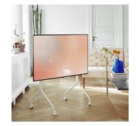 Pedestal Moon Rollin' Porta TV con Ruote | Piedistallo TV Moderno per Soggiorno | Carrello TV dal Design Danese | Mobile tv con Ruote | Porta TV dal Design Danese (Beige)