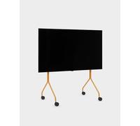 Pedestal Moon Rollin' - Supporto per TV con ruote per TV da 40 a 70 pollici, supporto per TV e carrello TV, girevole, supporto per TV per soggiorno, rialzo per TV (giallo)