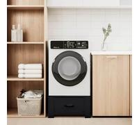 vidaXL Pedestallo per Lavatrice Nero 64 x 55 x 32.5 cm Acciaio, Base rialzata Resistente per Lavatrice, Supporto Moderno, Elegante, per casa ed elettrodomestici