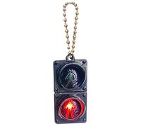Pedestrian Signal Keychain - Mini Traffic Light Key Holder with LED Illumination | Backpack Pendant for Car Keys, Wallets, Purses, Compact Accessory for Adults, Teens, Children, Creative Gift Souvenir