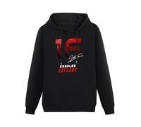 PEDFUVL Charles Leclerc Essential 16 Men's Hoodies Graphic Printed Black Pullover Sweatshirts XL