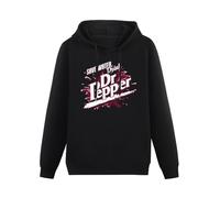 PEDFUVL Save Water Drink Dr. Pepper Men's Hoodies Graphic Printed Black Pullover Sweatshirts XL