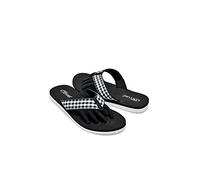 Pedi Couture Sandali da donna per pedicure spa a quadretti, Nero e bianco, Large
