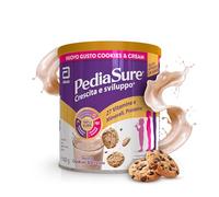 PEDIASURE Crescita e Sviluppo, Integratore Alimentare per Bambini da 1+, Multivitaminico con 27 Vitamine e Minerali e Proteine, Confezione 400g, gusto Cookies & Cream