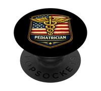 Pediatra americano Pediatra Medico Patriot PopSockets PopGrip Adesivo