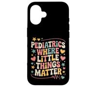 Pediatria dove piccole cose contano carino retrò Custodia per iPhone 16