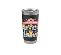 Pediatria Infermiera Animale Arcobaleno Practitioner Nursing Bicchiere termico in acciaio inox doppia parete