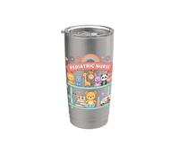 Pediatria Infermiera Animale Arcobaleno Practitioner Nursing Bicchiere termico in acciaio inox doppia parete