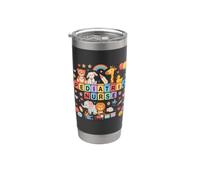 Pediatria Infermiera Animale Arcobaleno Practitioner Nursing Bicchiere termico in acciaio inox doppia parete