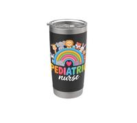 Pediatria Infermiera Animale Arcobaleno Practitioner Nursing Bicchiere termico in acciaio inox doppia parete