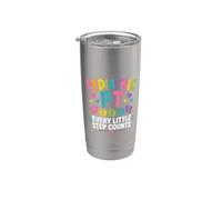 Pediatric PT Little Step Counts Pediatric Physical Therapist Bicchiere termico in acciaio inox doppia parete