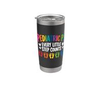 Pediatric PT Little Step Counts Pediatric Physical Therapist Bicchiere termico in acciaio inox doppia parete