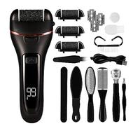 Pedicure Elettrico Professionale, Rimuovi Calli Piedi Elettrico, Lima Elettrica per Piedi Togli, Cura Piedi Elettrico IPX7 Ricaricabile 1200mah con 3 Rulli Di Ricambio, 2 Velocità (Nero)