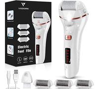 Pedicure Elettrico,VXDOIRK Impermeabile Ricaricabile Pedicure Calli e Duroni con 3 Rullo Ricambio e 2 Velocità, Calli Piedi Rimozioneper Calli e Duroni la Pelle Morta