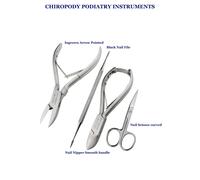 Pedicure Strumenti Kit Unghie Pinza Liscio Manico Incarnite Del Piede Nero File
