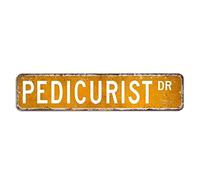 Pedicurist Street Sign Pedicurist Gift Profession Cartello in alluminio 10,2 x 45,7 cm personalizzato in metallo antiruggine cartello da parete country decorazione per caffetterie bar pub negozio casa