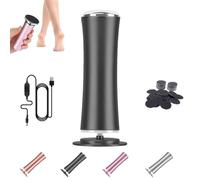 PediGlow Pro - Ritrova una Pelle in 2 Minuti Include 60 Cuscinetti di Ricambio, 6 Velocità Rotazione a 360° Pedi Glow Scrub Elettrico per Piedi Senza Fili (PediGlow Pro - Nero)