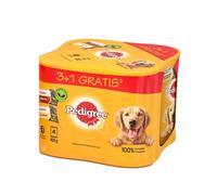 PEDIGREE Adult 3+1 BOX 4X400G - cibo umido per cani in gelatina (2x con pollo, 2x con manzo)