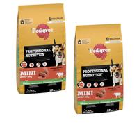 PEDIGREE cibo secco per cani di piccola taglia con manzo e verdure 2x12 kg