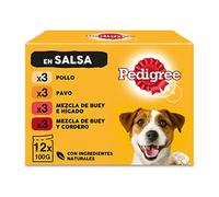 Pedigree Cibo umido per sapori misti Perros in salsa, confezione multipla (4 confezioni x 12 sacchetti x 100 g)
