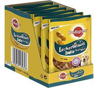 Pedigree Deliziosi Junior - Piccoli spuntini per cani per cuccioli con pollo, ideali per l'allenamento o per intermedi - trattamenti per cani in confezione (6 x 125 g)