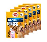 Pedigree Dentastix Chewy Chunx, Snack Dentale al Pollo per Cani Taglia Media e Grande, 5 Sacchetti da 68g