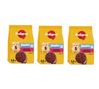PEDIGREE Junior cibo secco con manzo e verdure per cuccioli 3 x 2,6 kg
