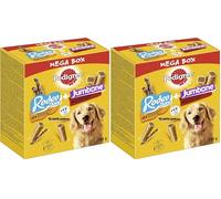 PEDIGREE MEGA BOX Awards - Mix dolcetti Rodeo Duo 24 stick e Jumbone 4 ossa da masticare, 780 g, ideali per educare o fare piacere al suo cane (Confezione da 2)