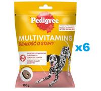 PEDIGREE Multivitamins Alimento complementare per la cura delle articolazioni al gusto di pollo per cani adulti 6x180g