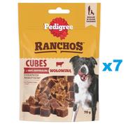 PEDIGREE Ranchos Cubes 7x70g Alimento complementare con manzo per cani adulti