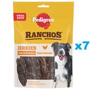 PEDIGREE Ranchos Jerkies 7x180g Alimento complementare senza cereali con pollo per cani adulti
