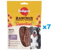 PEDIGREE Ranchos Superfoods 7x70g Alimento complementare per cani adulti con tacchino, mirtilli rossi e riso