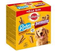 PEDIGREE MEGA BOX Awards - Mix dolcetti Rodeo Duo 24 stick e Jumbone 4 ossa da masticare, 780 g, ideali per educare o fare piacere al suo cane