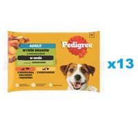 PEDIGREE Scelta di gusti con verdure in salsa 52x100g cibo umido per cani bocconcini con pollo e con manzo e fegato